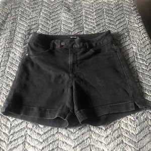 Black jean shorts